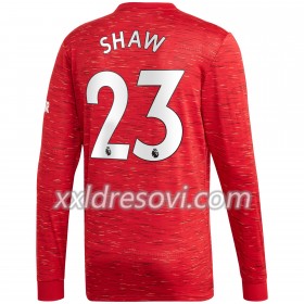 Manchester United Luke Shaw 23 Domaći Nogometni Dres 2020-2021 Dugim Rukavima